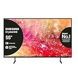 Samsung Smart TV 55' UE55DU7190UXZT, Crystal 4K UHD, 4K Upscaling, Slim Look, DVBT-2, Q-Symphony & OTS Lite, Integrato con Bixby, comp con Alexa e Google Assistant, Black 2024 [Amazon EXCL.]