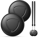 Localizzatori GPS Nero 2 Pezzi - Air Smart Tracker Tag compatibile con Apple Dov'è (Solo IOS), per Portafogli, Chiavi, Zaini, Bagagli, Segnale Acustico, Posizionamento Globale, Batteria Sostitu