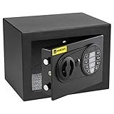 HomeSafe HV17E Cassaforte Piccola con Codice, 17x23x17cm (HxLxP), Cassaforte da Armadio Digitale con Combinazione Elettronica, Cassetta di Sicurezza per Soldi e Gioielli, Sicurezza Domestica