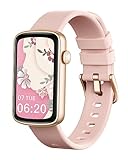 SHANG WING Smartwatch Donna Orologio Contapssi Polso Donna Orologio Fitness Sportive con Cardiofrequenzimetro Saturimetro Smartband Impermeabile IP68 Notifiche Whatsapp e Chiamate per Android iOS Rosa