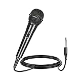 Microfono Dinamico Professionale Karaoke Portatile Vocale a Mano Cablato Cardioide Podcast Cavo 6,5mm Jack Audio Risuonatore XLR per Karaoke Feste DJ Chiesa Matrimonio Riunione Lezione DVD TV KTV Ecc