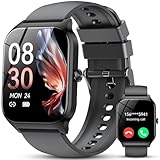 Smartwatch Uomo Donna, 1.85'' Orologio Smartwatch con Effettua/Risposta Chiamate, 115+ Sportive Smart Watch con Contapassi/Sonno/Cardiofrequenzimetro, IP68 Fitness Tracker per iOS Android, Nero