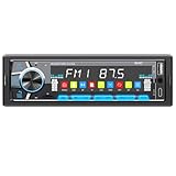 RDS Autoradio Bluetooth, CENXINY AM/FM Stereo Auto Bluetooth con porta di ricarica tipo C, Autoradio 1 Din con 7 Colori/USB/Ingresso Aux/scheda SD/lettore MP3/supporto iOS e Android