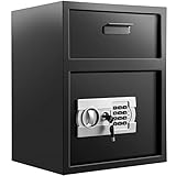 VEVOR Cassaforte da Armadio 36x30x45CM, Cassaforte da Mobile con Slot di Rilascio, Cassaforte da cassetto in Acciaio, Cassaforte Elettronica con Borsa per Documenti Ignifuga, per Gioielli, Contanti