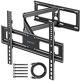 BONTEC Supporto TV Parete 26-60 Pollici per Televisione LED/LCD, Staffa TV con Girevole, Inclinazione, Rotazione ed Estensione da 80 a 500mm fino a 40kg, Max VESA 400x400 con Livella a Bolla