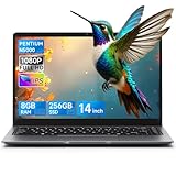 BMAX PC Portatile 14 Pollice Pentium N5000 CPU (Supera Celeron) 8GB RAM 256GB SSD Laptop 4 Core Win11 Computer Portatile 1920x1080 FHD 5G WiFi BT5.0 USB 3.0 Mini HDMI Pellicola per Tastiera Italiana