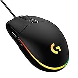 Logitech G203 LIGHTSYNC Mouse Gaming con Illuminazione RGB, Personalizzabile, 6 Pulsanti Programmabili, Sensore per Gaming, Tracciamento a 8.000 DPI, Peso Ridotto - Nero