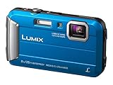 Panasonic Lumix DMC-FT30EG-A Fotocamera, 16MP, Waterproof, Optical Zoom 4x, Stabilizzatore MEGA O.I.S, Creative Filters, Video HD, Azzurro
