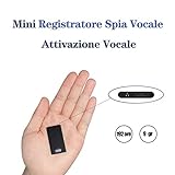 Mini Spia Registratore Vocale Portatile H+Y fino a 192 ore, 16GB Micro Registratore con Attivazione Vocale, Ricaricabile USB e funzioni MP3 Ideale per Conferenze, Riunioni, Interviste, Discorsi