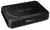 Subwoofer attivo Pioneer TS-WX130EA, potente subwoofer con alloggiamento con potenza massima di 160 W, subwoofer 20 x 13 cm in alloggiamento MDF, membrana IMPP, nero, potenza di ingresso nominale 50 W