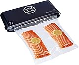 Amazon Basics Macchina sigillatrice per sottovuoto, Larghezza di sigillatura 30 cm,10 sacchetti per sottovuoto inclusi, Nero