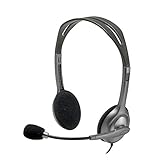 Logitech H111 Cuffie Cablate per Computer, Stereo con Microfono, Cancellazione Rumore, ‎Jack Audio da 3.5 mm, PC/Mac/Laptop/Smartphone/Tablet, Nero