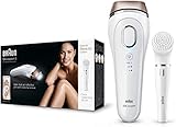 Braun Silk-Expert 5 BD 5009 Epilatore a Luce Pulsata, Epilazione Permanente dei Peli Visibili a Casa, con Spazzola Esfoliante per il Corpo, Bianco/Bronzo