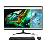 Acer Aspire C27-1800 Computer Fisso All in One, Pc Desktop, Processore Intel Core i3-1305U, Ram 8 GB DDR4, 512 GB SSD, Display 27' IPS FHD LED LCD, Intel UHD, Wifi, Webcam, Windows 11 Home