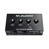 M-Audio M-Track Duo — Interfaccia audio Scheda audio Esterna USB per registrazione, streaming, podcasting con ingressi XLR, Line e DI e software