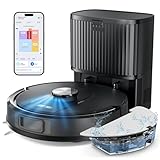 Vexilar Robot Aspirapolvere Lavapavimenti con Mappatura,8000Pa,3 Ore Autonomia,Svuotamento Automatico,W11 Aspirapolvere Robot Lavapavimenti con Mappatura con Stazione per Tappeti/Pavimenti/Peli