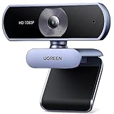 UGREEN Webcam Full HD 1080P 30FPS USB A PC Camera 2 Microfono Incorporato 85° Angolo di Visione per Windows MacOS Linux Supporto Youtube Streaming Skype Video Calling Zoom Videoconferenze(Grigio)