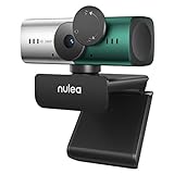 C905 Webcam Autofocus con Microfono, Webcam per PC Full HD 1080P 30PFS con Copertura Webcam USB per Videoconferenze, Laptop, Desktop, Skype, YouTube, Zoom, Grigio e Verde