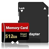 Scheda di Memoria 512GB Velocità Veloce Impermeabile SD Card Grande Capacità 512GB Memory Card UHD Scheda SD per Smartphone, Camera, Tablet, Drone, Smart TV