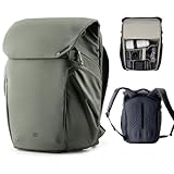 PGYTECH OneGo 2 Zaino Fotografico 25L con Vano Laptop/iPad Zaino Impermeabile per Fotografia Urbana e Viaggi, Compatibile con Sony/Canon/Nikon/DSLR/Fotocamere Mirrorless, Verde pino