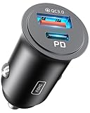 INIU Carica Batteria per Auto, 60W Total Presa Accendisigari USB C PD & QC 3.0 Fast Charging Caricabatterie, Caricatore Auto Compatibile con iPhone 16 15 14 13 12 Pro Max iPad Samsung S23 Tablet etc.