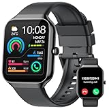 Jugeman Smartwatch Uomo Donna, 1.96' Orologio Smartwatch con Effettua/Risposta Chiamate, 113+Sportive Smart Watch con Contapassi/Cardiofrequenzimetro/Sonno, Impermeabile IP68 Fitness Tracker