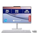 Lenovo A100 Desktop All-In-One, Display 24' FHD (1920x1080), Intel N100, RAM 8GB, 256GB SSD, Speakers, WiFi 6, Windows 11 Home, Mouse + Tastiera - Cloud Grey
