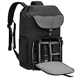 CADeN Zaino Fotografico,Zaino Borsa Fotocamera per Fotocamera Reflex Digitale DSLR con Scomparto per Laptop da 15,6 Pollici, Compatibile con Fotocamere Sony Canon Nikon e Treppiede Obiettivo
