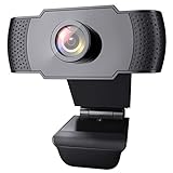 wansview Webcam 1080P con Microfono, Webcam PC Laptop Desktop Computer USB 2.0 con Clip Regolabile per Videochiamate, Studi, Registrazione e Giochi