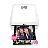 KODAK Step Stampante fotografica istantanea per smartphone - Mini portatile wireless a colori - Foto adesive Zink 2x3” - Bluetooth compatibile con iOS e Android - App di editing divertente - Bianco