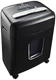 Amazon Basics distruggi documenti da 8 fogli (nuovo modello) a micro Taglio a frammenti microscopici, distrugge anche CD e carte di credito, Nero