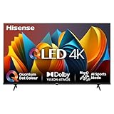 Hisense TV 43' QLED 4K 43E77NQ, Smart TV VIDAA U7, Dolby Vision, HDR 10+, Game Mode Plus, Dolby Atmos, Alexa Built-in, VIDAA Voice, Tuner DVB-T2/S2 HEVC 10, lativù 4K