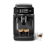 Philips 2200 Series Macchina da Caffè Automatica - Montalatte Classico, Display Touch Intuitivo, Nero Opaco (EP2220/10)