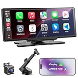 Avylet Carplay Auto Android Wireless,8.1'' Schermo Con Telecamera Posteriore, Autoradio Portatile Touchscreen Con Navigazione OTA, GPS, Mirror Link, Controllo Vocale, Bluetooth, AUX, FM, WIFI