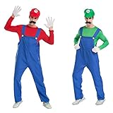 Super Mario Brothers Mario e Luigi set cappello Costume adulto con barba posticcia (japan import)