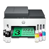 HP Smart Tank 7605 28C02A, Stampante Multifunzione a Colori, Serbatoio d'Inchiostro ad Alto Volume di Stampa, Fino a 12000 Pagine (Nero) e 8000 Pagine (Colore), F/R Automatica, Wi-Fi, Grigia