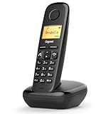Gigaset A270 - Telefono Cordless con Vivavoce - Display Grafico Illuminato - Lunga durata delle batterie, Nero [Versione Italiana]