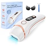 Haarlosy Epilatore Luce Pulsata, 3 IN 1 HR/SC/RA 9 Livelli Energia IPL Epilatore Laser, 999,999 Flashes Regolabile Adatto Depilatore Corpo, Viso, Ascelle, Gambe (Bianco)