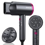 Sawop Phon Capelli Professionale Diffusore per Asciugacapelli Ionico per Capelli Ricci, Asciugacapelli da 1800W con Ugello, Asciugacapelli da Salone con Pulsante Caldo/Freddo per Donna/Uomo