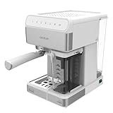 Cecotec Power Instant-ccino Touch Serie Bianca Caffettiera Semiautomática, Serbatoio di Latte, Panel di Controllo Tattile 20 Bares Pressione, Thermoblock, 1350 W, Acciaio Inossidabile, Bianca
