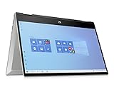 HP - PC Pavilion X360 14-dw1000sl Notebook Convertibile, Intel Core i5-1135G7, RAM 8 GB, SSD 256 GB, Grafica Intel Iris Xe, Windows 10 Home, Schermo 14” Touch FHD, Lettore Impronte Digitali, Argento