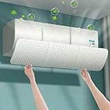 Deflettore per Condizionatore Universale, Portatile Regolabile Parabrezza Deflettore Aria Condizionata Scudo per Condizionatori da Parete per Casa/Ufficio/Camera/Soggiorno (Bianco)
