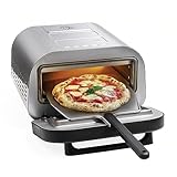 MACOM Just Kitchen 884 Professional Pizza Oven, Forno Pizza Professionale, Cuoce in 2 minuti, scalda fino a 400°, Piano cottura in pietra refrattaria da 32 cm rimovibile, 1700W