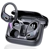 STECEi Cuffie Bluetooth Sport, 75 Ore Auricolari Bluetooth 5.4 HiFi Stereo, Cuffie Senza Fili con 4 ENC HD Mic, IP7 Impermeabili Cuffiette, Cuffie Wireless per Running/Palestra, Nero(2025)