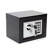 CDC DIGI Cassaforte da Muro, da Cassetto con Chiave, (23x17x17cm)-6.6L, Armadio con Chiusura di Alta Qualita, Invisibile Elettronica con Tastiera LED