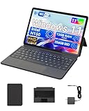 BNCF 11' 2-in-1 Laptop, PC con touchscreen Windows 11 compatibile con Intel N150, 12GB RAM 256GB SSD, 1920x1200 IPS FHD Tablet USB-C/HDMI/SD WiFi 6 con Tastiera Magnetica e Custodia in Pelle