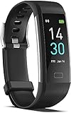 Septoui Smart Band Fitness Orologio Contapassi Frequenza Cardiaca, SpO2, Pressione Sanguigna, Sonno Calorie Activity Tracker Impermeabile IP68, 16 Modalità Sportive Smartwatch Donna Uomo Bambini