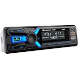 RDS Autoradio Bluetooth, Wistrue Autoradio con Porta di ricarica Type-C Stereo Auto Bluetooth FM/AM Autoradio 1DIN con lettore MP3 vivavoce/2 USB/AUX/SD Supporta Android e iOS