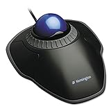 Kensington K72337EU Mouse Orbit, Mouse Cablato con Trackball, per PC, Mac e Windows, Rotella di Scorrimento, Design Ambidestro, Tracciamento Ottico, Blu, 40 mm