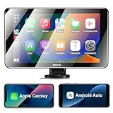 ESSGOO CarPlay & Android Auto, schermo per auto IPS da 7 pollici, supporto Siri e G-oogle Assistant, mappe online, facile installazione, adatto a vari modelli di veicoli